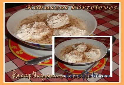 Kókuszos körteleves