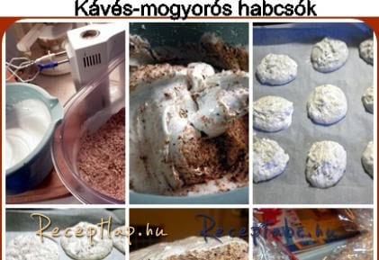 Kávés-mogyorós habcsók
