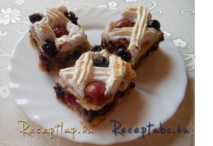 Cseresznyés feketeribizlis pite