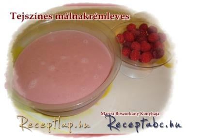 Tejszínes málnakrémleves