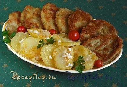 Forrázott rántott vinetta (padlizsán)