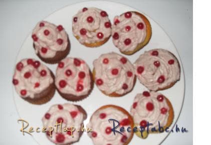 Krémes ribizlis muffin