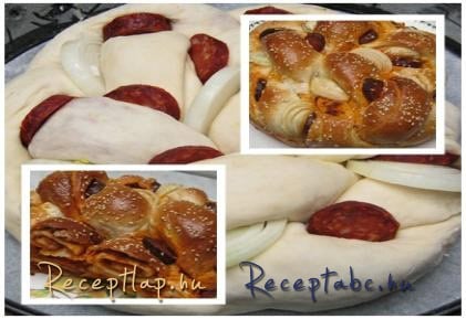 Paraszt kalács (kolbászkrémmel töltve)