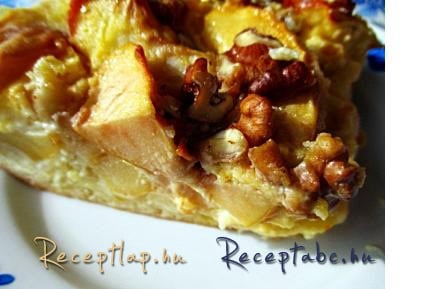 Pudingos tejszínes almás lepény