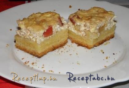 Túrós lepény alma kockával