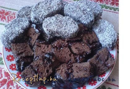 Csokis- kókuszos és lekváros brownie