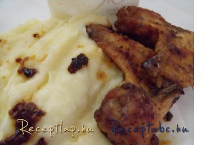 Barbecue szószos csirke sütve