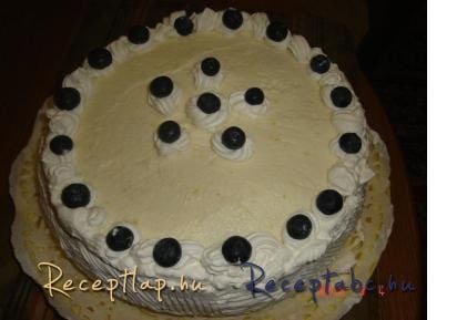 Citromos áfonyás tejszínes torta