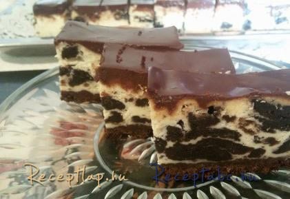 Oreo kekszes sajttorta szelet  ( reformálva)