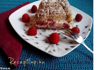 Sütés nélküli málna,pudingágyon Kata módra