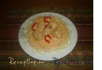 Húsgolyók Spagettivel