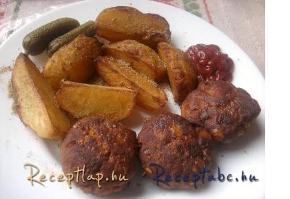 Pulyka fasírt steak burgonyával