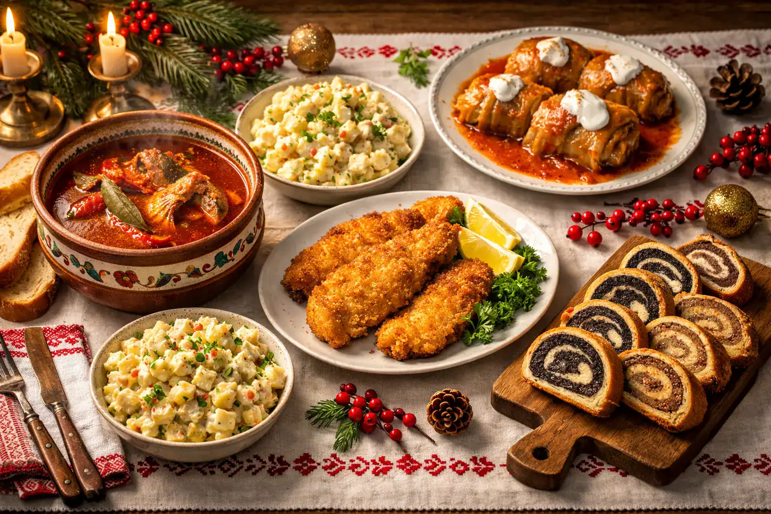 Karácsony, karácsonyi menü, karácsonyi asztal